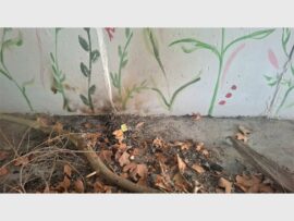 soot marks against a colourful painted tunnel wall