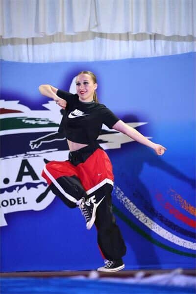 Girl dancing on stage