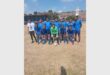 a sports team in blue kits