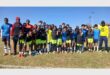 a large group of soccer players
