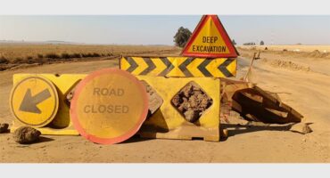 roadworks and holes in the tar