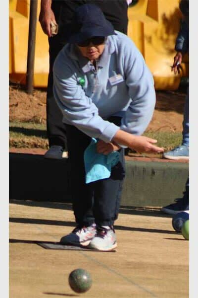 Marlene de Villiers takes part in Sasol Secunda Bowling Club's fundraiser day on July 4.