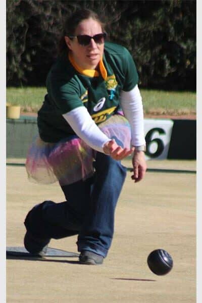 Mari-Louise van Niekerk takes part in Sasol Secunda Bowling Club's fundraiser day for Cansa on July 4
