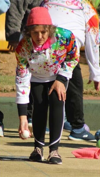 DESCRIPTION: Mari-Louise van Niekerk takes part in Sasol Secunda Bowling Club's fundraiser day for Cansa on July 4