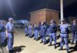 police members line up for inspection