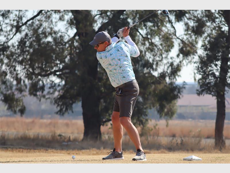 a man in short pants plays golf