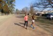 a couple jog together
