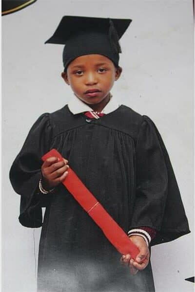 Little girl at a her graduation from kidergarden