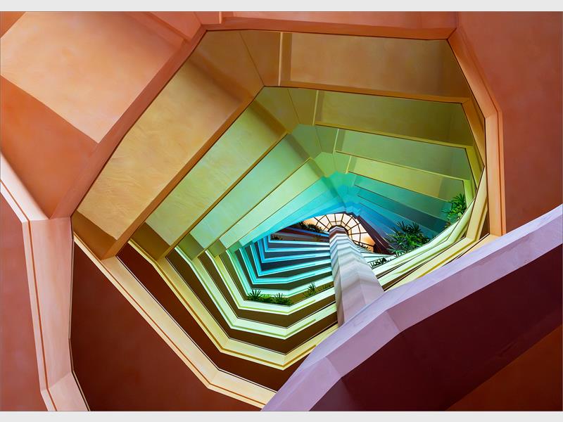 colourful staircase