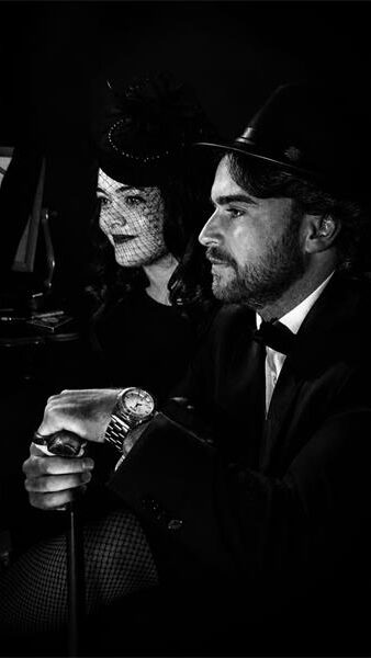 a black and white photograph