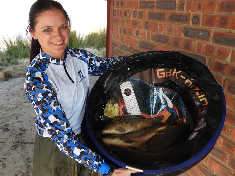 a girl with a fish