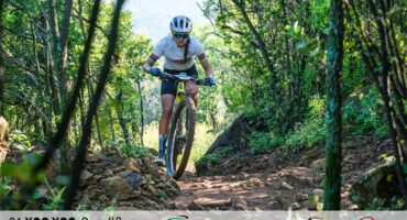 girl on a mountain bike