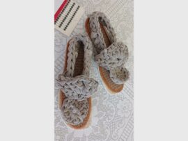 sandals crocheted out of refuse
