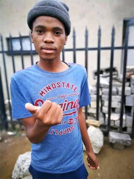 Young man with a blue t shirt