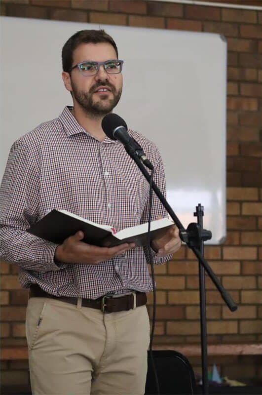 a man with a bible
