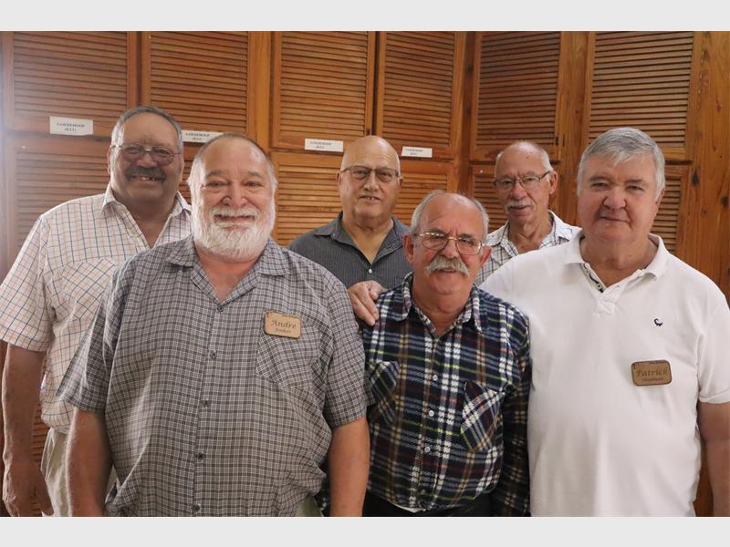 six elderly men
