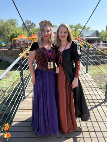 women in fantasy outfits
