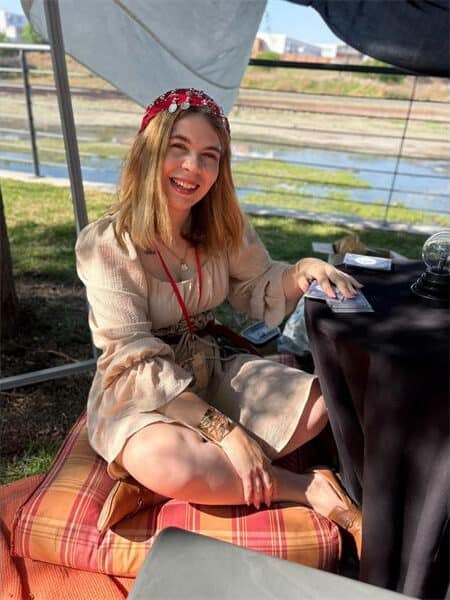woman in fantasy outfit