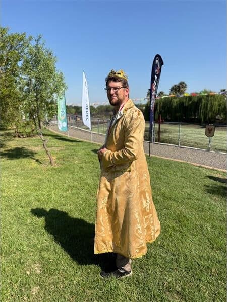 man dressed as a king