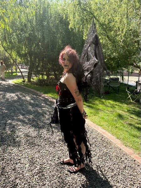 woman in fantasy outfit