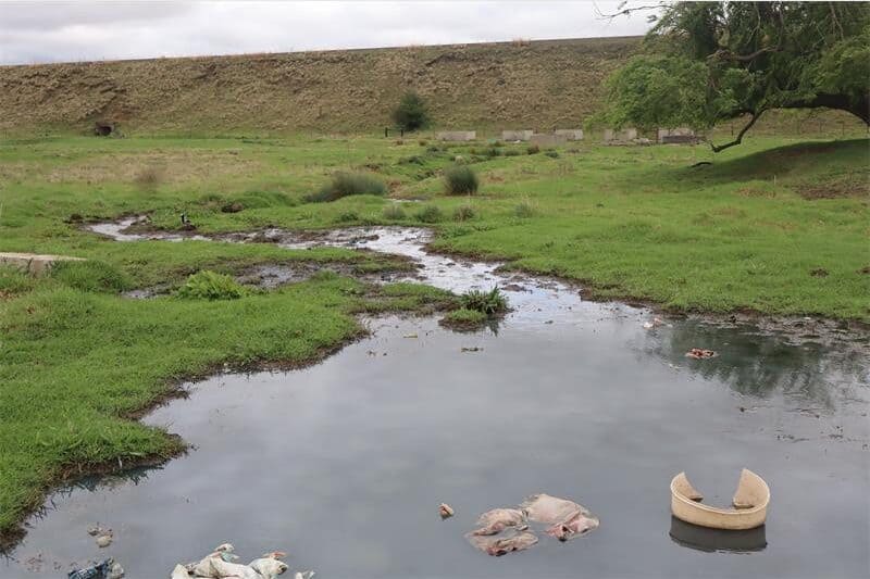 a huge an continues sewage spill