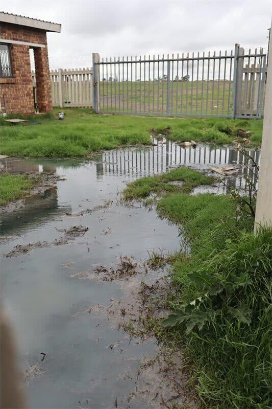 a huge sewage spill at a pump station
