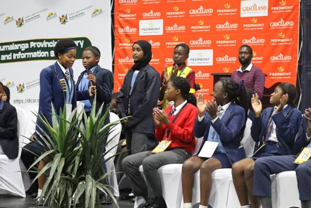 learners from different schools on the stage