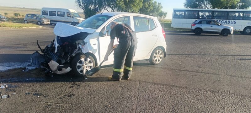 An emergency worker on an accident scene