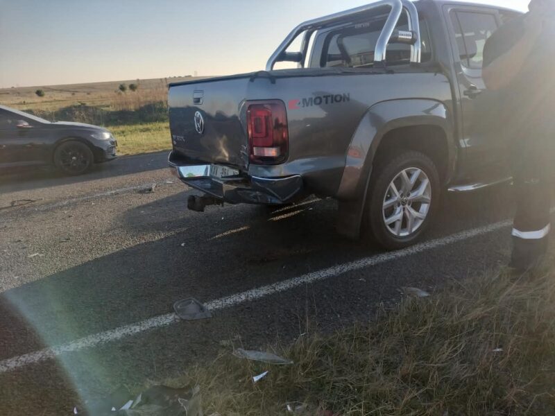 One of the vehicles in the three car-pile up on the R77.